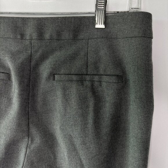 Banana Republic Women's Logan Gray Crop Ruffle Hem Trouser Pants Size 6 - Picture 12 of 15